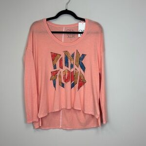 Chaser Pink Floyd Orange Long Sleeve Tee Shirt Size Small NEW